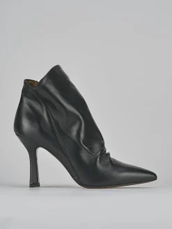 Stivaletti tacco 7cm pelle nero