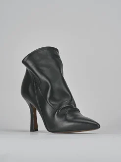 Stivaletti tacco 7cm pelle nero