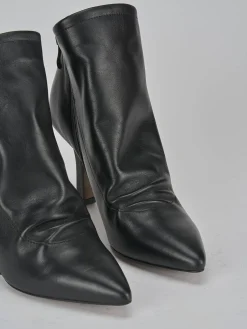 Stivaletti tacco 7cm pelle nero