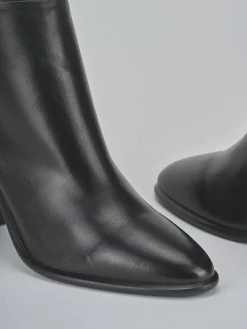 Stivaletti tacco 9cm pelle nero