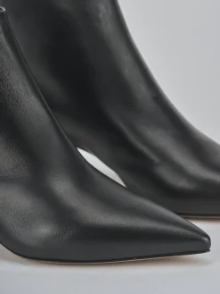 Stivaletti tacco 5cm pelle nero