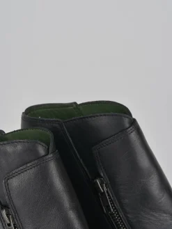 Stivaletti tacco 2cm pelle nero