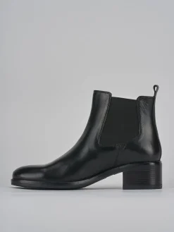 Stivaletti tacco 5cm pelle nero