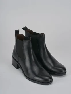 Stivaletti tacco 5cm pelle nero