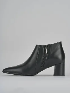 Stivaletti tacco 5cm pelle nero