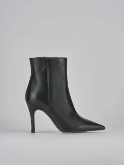 Stivaletti tacco 9cm pelle nero