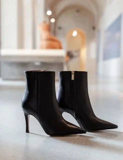 Stivaletti tacco 9cm pelle nero