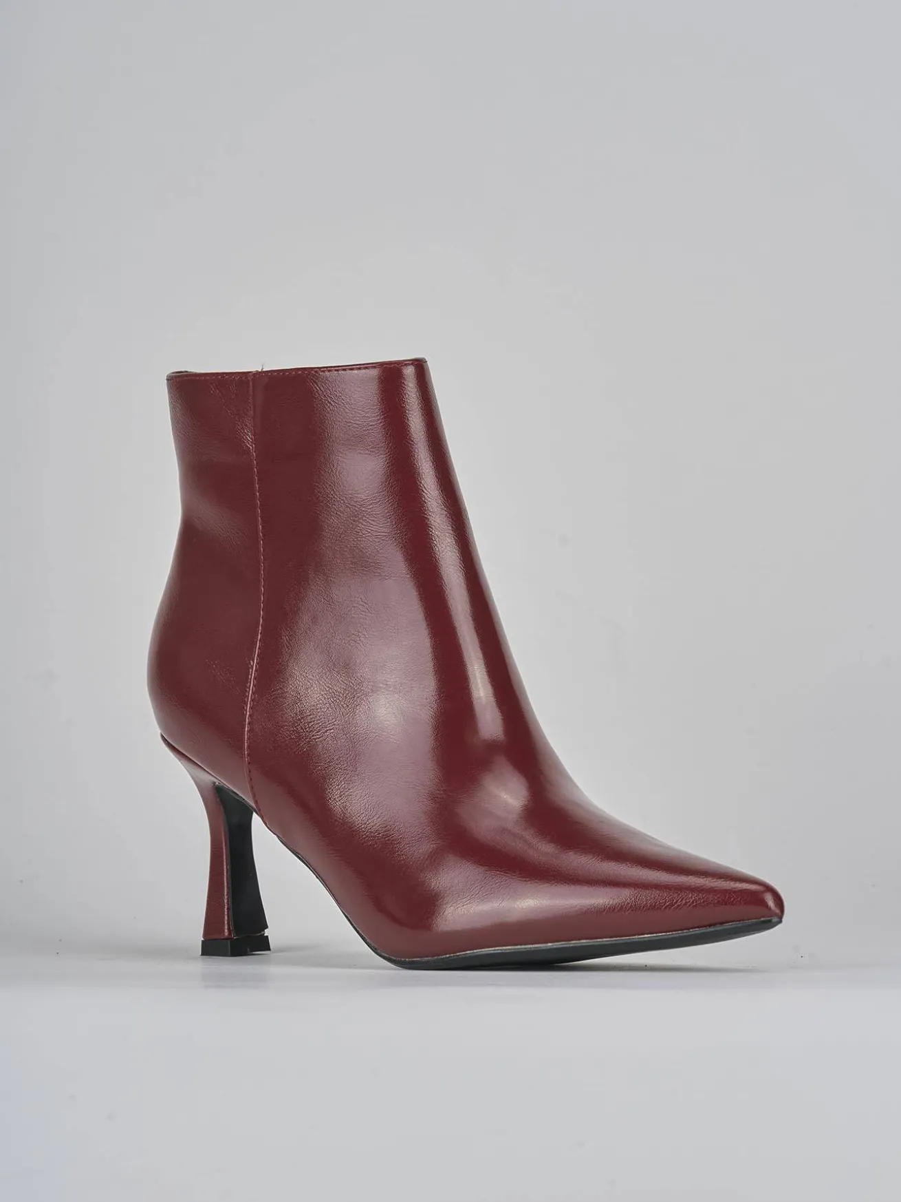 Stivaletti tacco 9cm pelle rosso