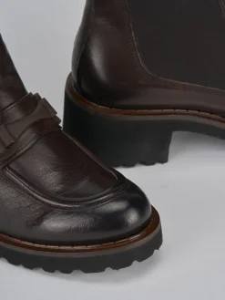 Stivaletti tacco 5cm pelle testa