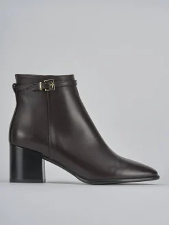 Stivaletti tacco 6cm pelle bordo'