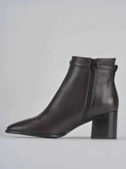 Stivaletti tacco 6cm pelle bordo'