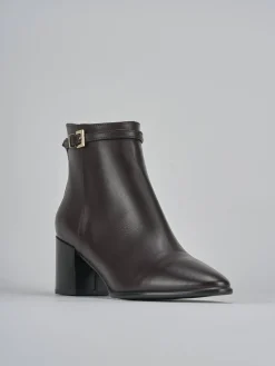 Stivaletti tacco 6cm pelle bordo'