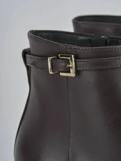 Stivaletti tacco 6cm pelle bordo'