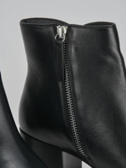 Stivaletti tacco 5cm pelle nero