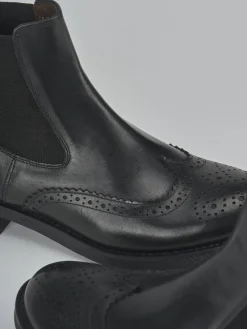 Stivaletti tacco 1cm pelle nero