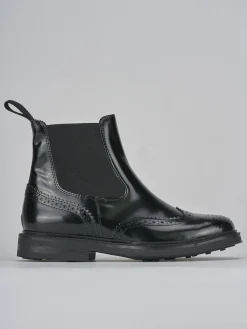 Stivaletti tacco 2cm pelle nero