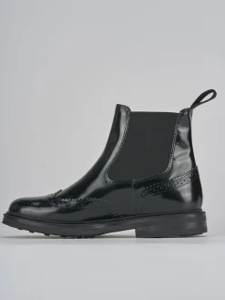 Stivaletti tacco 2cm pelle nero