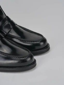 Stivaletti tacco 1cm pelle nero