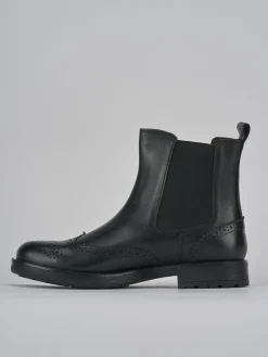 Stivaletti tacco 2cm pelle nero