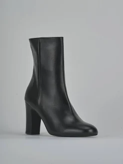 Stivaletti tacco 8cm pelle nero