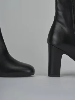 Stivaletti tacco 8cm pelle nero