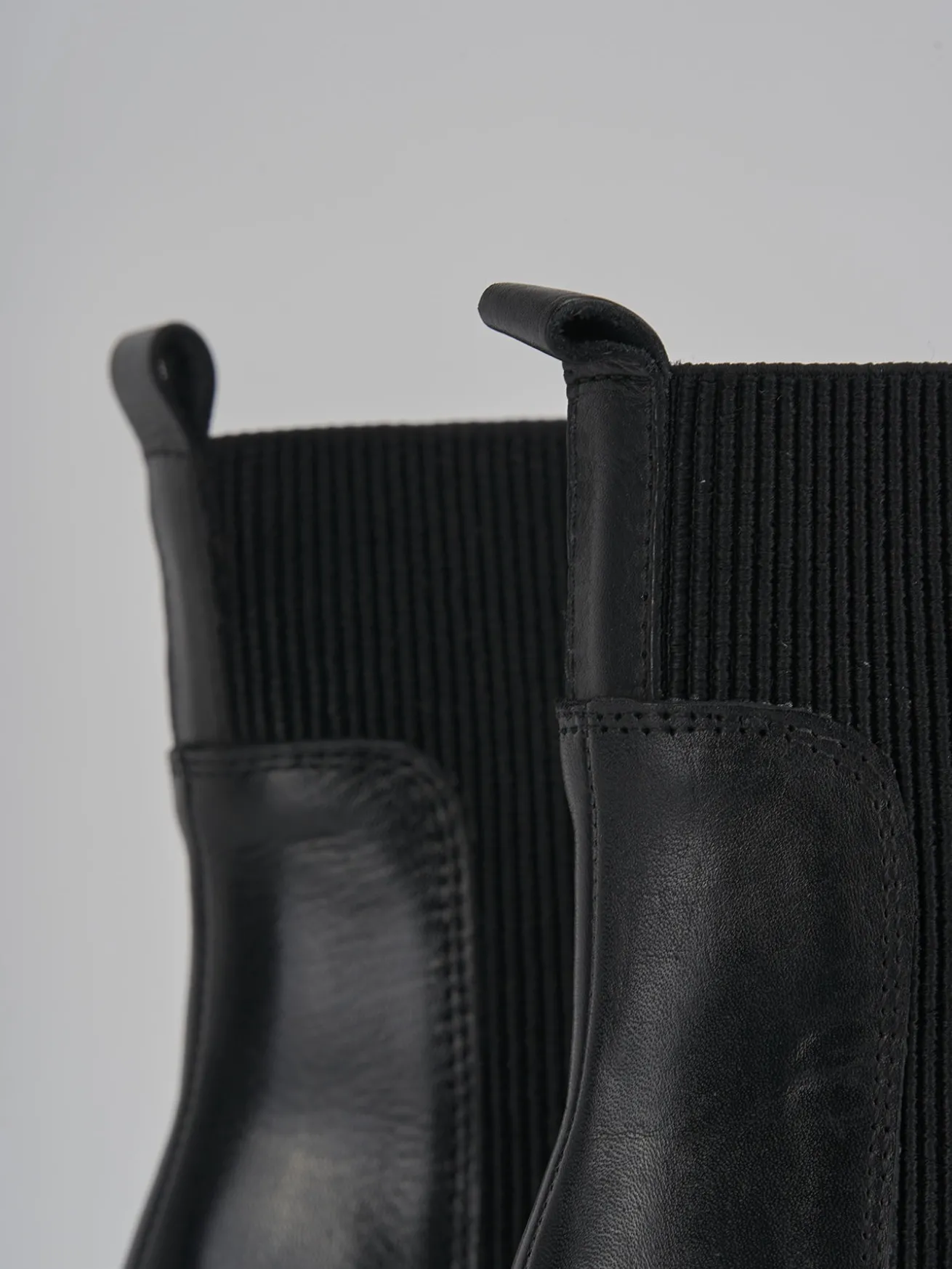 Stivaletti tacco 4cm pelle nero