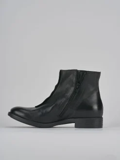 Stivaletti tacco 1cm pelle nero