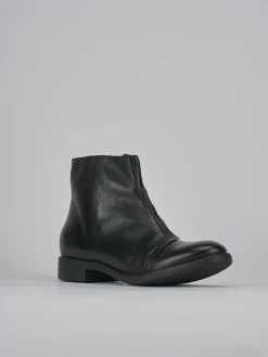 Stivaletti tacco 1cm pelle nero