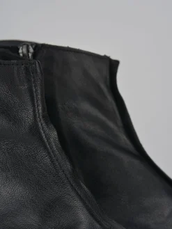 Stivaletti tacco 1cm pelle nero