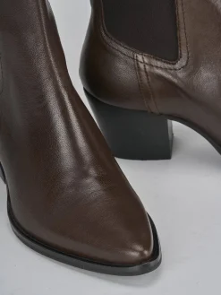 Stivaletti tacco 7cm pelle testa