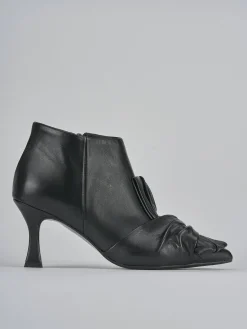 Stivaletti tacco 7cm pelle nero