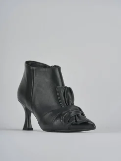 Stivaletti tacco 7cm pelle nero