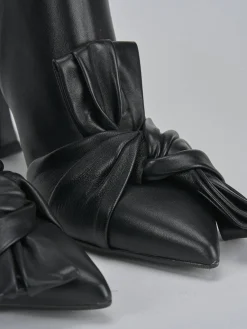 Stivaletti tacco 7cm pelle nero