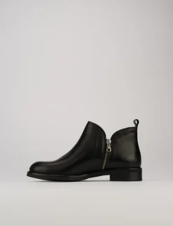 Stivaletti tacco 1cm pelle nero