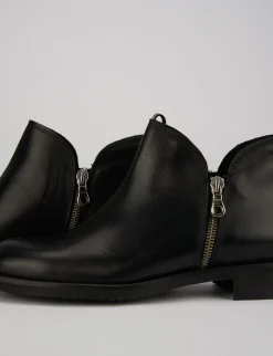 Stivaletti tacco 1cm pelle nero