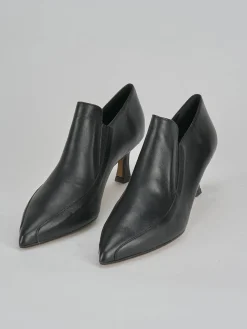 Stivaletti tacco 5cm pelle nero