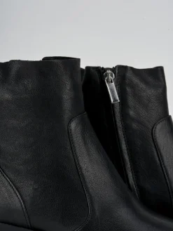 Stivaletti tacco 3cm pelle nero