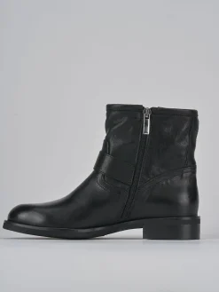 Stivaletti tacco 1cm pelle nero