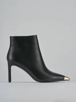 Stivaletti tacco 7cm pelle nero