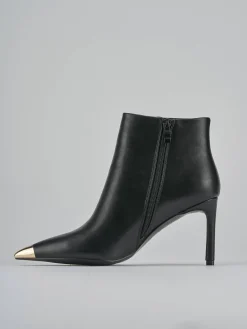 Stivaletti tacco 7cm pelle nero