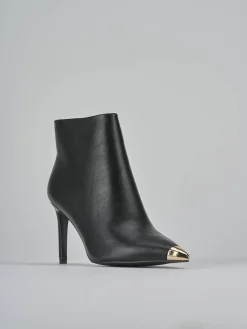 Stivaletti tacco 7cm pelle nero