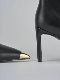 Stivaletti tacco 7cm pelle nero