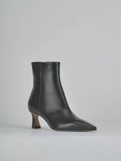 Stivaletti tacco 6cm pelle nero