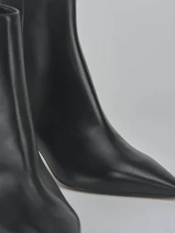 Stivaletti tacco 6cm pelle nero