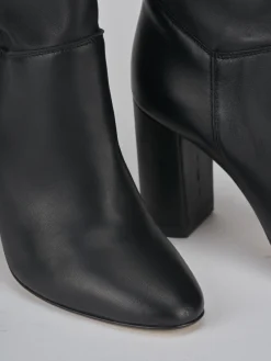 Stivaletti tacco 8cm pelle nero