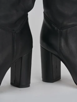 Stivaletti tacco 8cm pelle nero