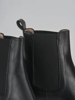 Stivaletti tacco 6cm pelle nero