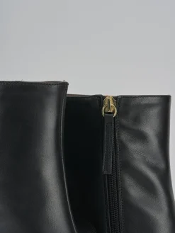 Stivaletti tacco 7cm pelle nero