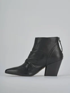 Stivaletti tacco 7cm pelle nero