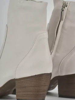 Stivaletti tacco 7cm pelle bianco